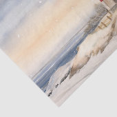 美しい冬のライトハウスシーンクリスマス 薄葉紙 (詳細)