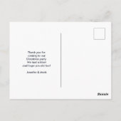 美しい冬のワンダーランドの水彩画 ありがとう ポストカード (裏面)