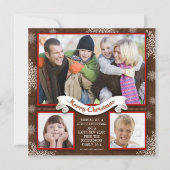 美しい冬の休日のグリーティングフォトカード シーズンカード (正面)