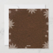 美しい冬の休日のグリーティングフォトカード シーズンカード (裏面)