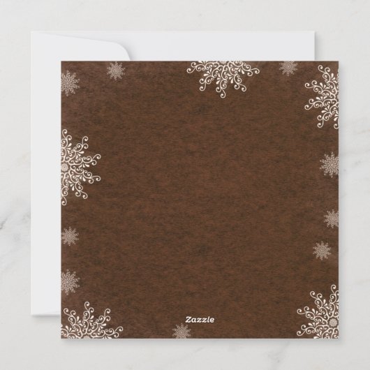 美しい冬の休日のグリーティングフォトカード シーズンカード (裏面)