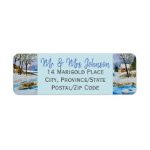 美しい冬の国のサイドラベル