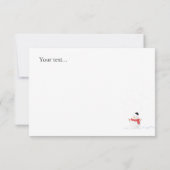 美しい冬の天候の緑の木々はクリスマス ノートカード (裏面)