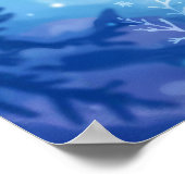 美しい冬の小妖精や小人魅惑フロストクイーンアート ポスター (角)