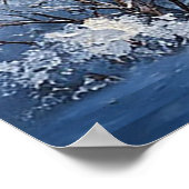 美しい冬の居心地の良い雪に覆われたキャビン ポスター (角)