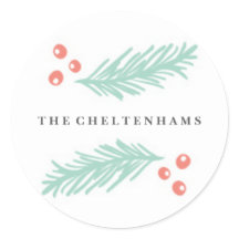 美しい冬の枠のシール