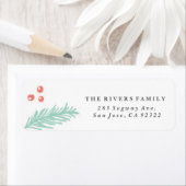 美しい冬の枠のホリデーラベル ラベル (インサイチュ)