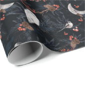 美しい冬の森の模様のラッピング紙 ラッピングペーパー (ロールコーナー)