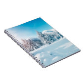 美しい冬の自然の風景、素晴らしい山 ノートブック (右側)