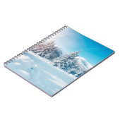 美しい冬の自然の風景、素晴らしい山 ノートブック (左側)