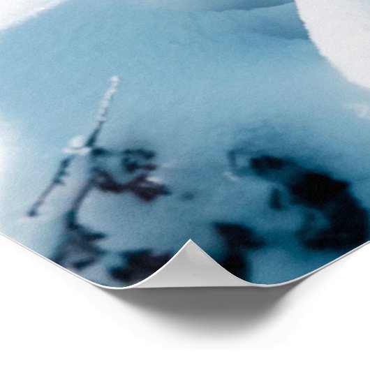 美しい冬の自然の風景、素晴らしい山 ポスター (角)