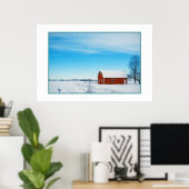 美しい冬の農場のポスター ポスター (ホームオフィス)