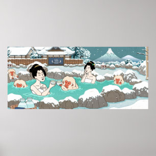 美しい冬の雪の景色 ポスター