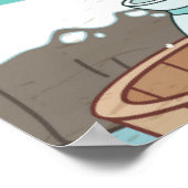 美しい冬の雪の景色 ポスター (角)