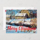 美しい冬の雪写真クリスマスカード ポストカード (正面/裏面)