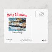 美しい冬の雪写真クリスマスカード ポストカード (裏面)