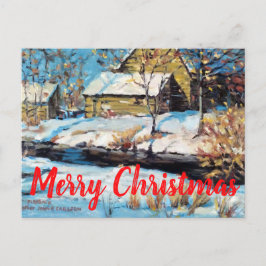 美しい冬の雪写真クリスマスカード ポストカード