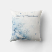 美しい冬の霜のクリスマス クッション (裏面)