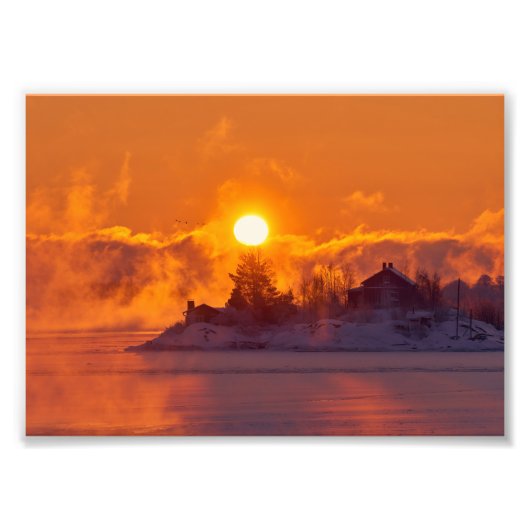 美しい冬の風景の写真の拡大 フォトプリント            (正面)