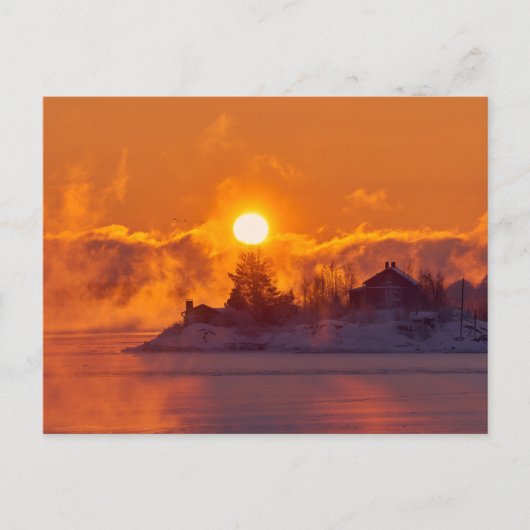 美しい冬の風景はがき ポストカード (正面)