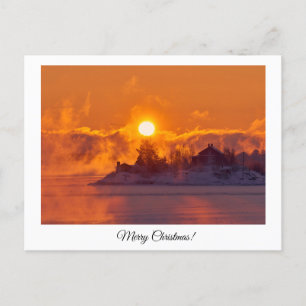 美しい冬の風景メリークリスマスカード ポストカード