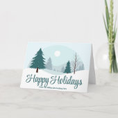 美しい冬の風景 ホリデーカード 企業向け (正面)