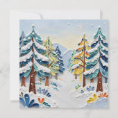 美しい冬の風景 | 魔法の森 シーズンカード (正面)
