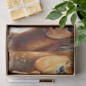 美しい冬の馬のデコペティッシュペーパー 薄葉紙 (ギフト)