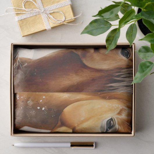 美しい冬の馬のデコペティッシュペーパー 薄葉紙 (ギフト)