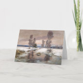 美しい冬絵を描のグリーティングカード シーズンカード (正面)