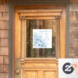 美しい冬霜のクリスマス ウィンドウサイン