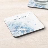 美しい冬霜のクリスマス コースター (左側)