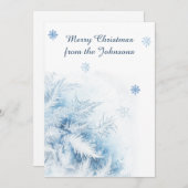 美しい冬霜のクリスマス シーズンカード (正面/裏面)