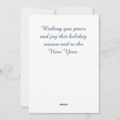 美しい冬霜のクリスマス シーズンカード (裏面)