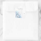 美しい冬霜のクリスマス スクエアシール (バッグ)