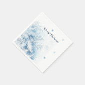 美しい冬霜のクリスマス スタンダードカクテルナプキン (角)