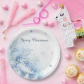 美しい冬霜のクリスマス ペーパープレート (パーティー)