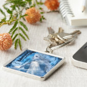 美しい凍っていスノークイーンinウィンターワンダーランド キーホルダー (側面)