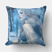美しい凍っていスノークイーンinウィンターワンダーランド クッション (正面)