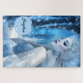 美しい凍っていスノークイーンinウィンターワンダーランド ジグソーパズル (横)