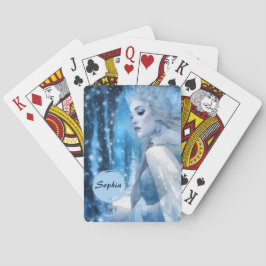 美しい凍っていスノークイーンinウィンターワンダーランド トランプ