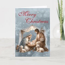 美しい出生シーンクリスマス シーズンカード