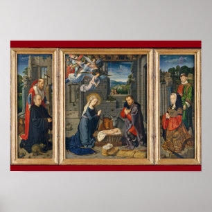 美しい出生シーン宗教的なクリスマスイエス ポスター