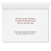 美しい出生賛美クリスマスカード (内部横(下))