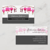 美しい出血ハートは灰色で咲く 名刺 (正面/裏面)