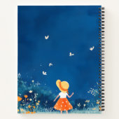 美しい分野で未来を考える少女|過去記事 ノートブック (裏面)