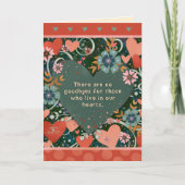 美しい別離に悲しみを込めて ~お別れの言葉~ 花のハート カード (正面)