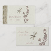 美しい刺繍の一見の名刺のテンプレート 名刺 (正面/裏面)