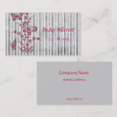 美しい刺繍の一見の名刺のテンプレート 名刺 (正面/裏面)