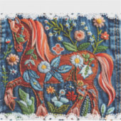 美しい刺繍の馬 シール (正面)